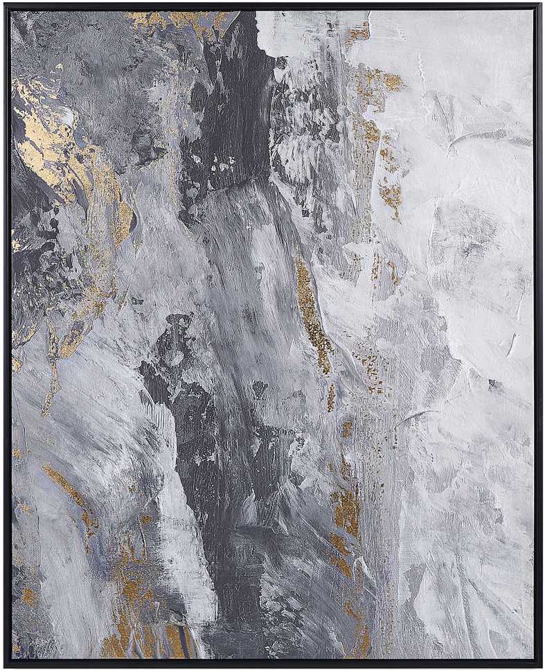 Beliani Paveikslas ant drobės JESI, 83 × 103 cm, abstraktus motyvas, pilkas