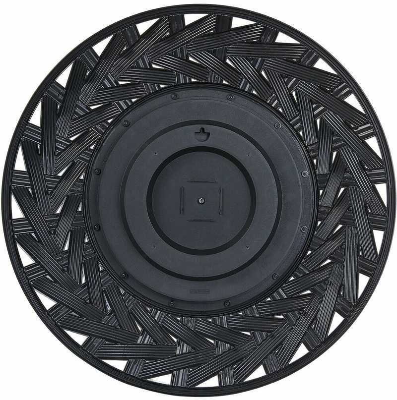 Beliani Sieninis veidrodis TIERGA 60 cm 60 cm juodas