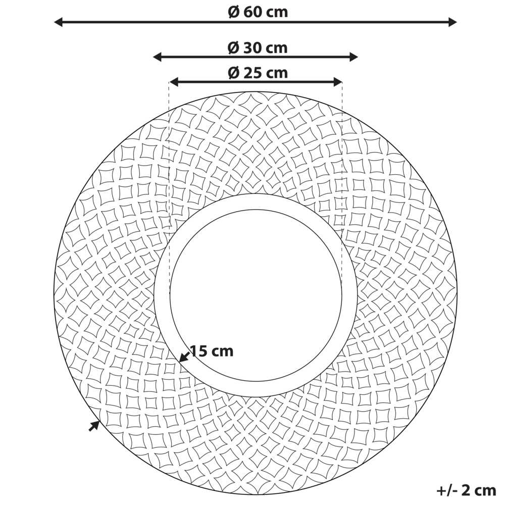 Beliani Sieninis veidrodis POMARO 60 cm, eglės mediena, šviesiai rudas