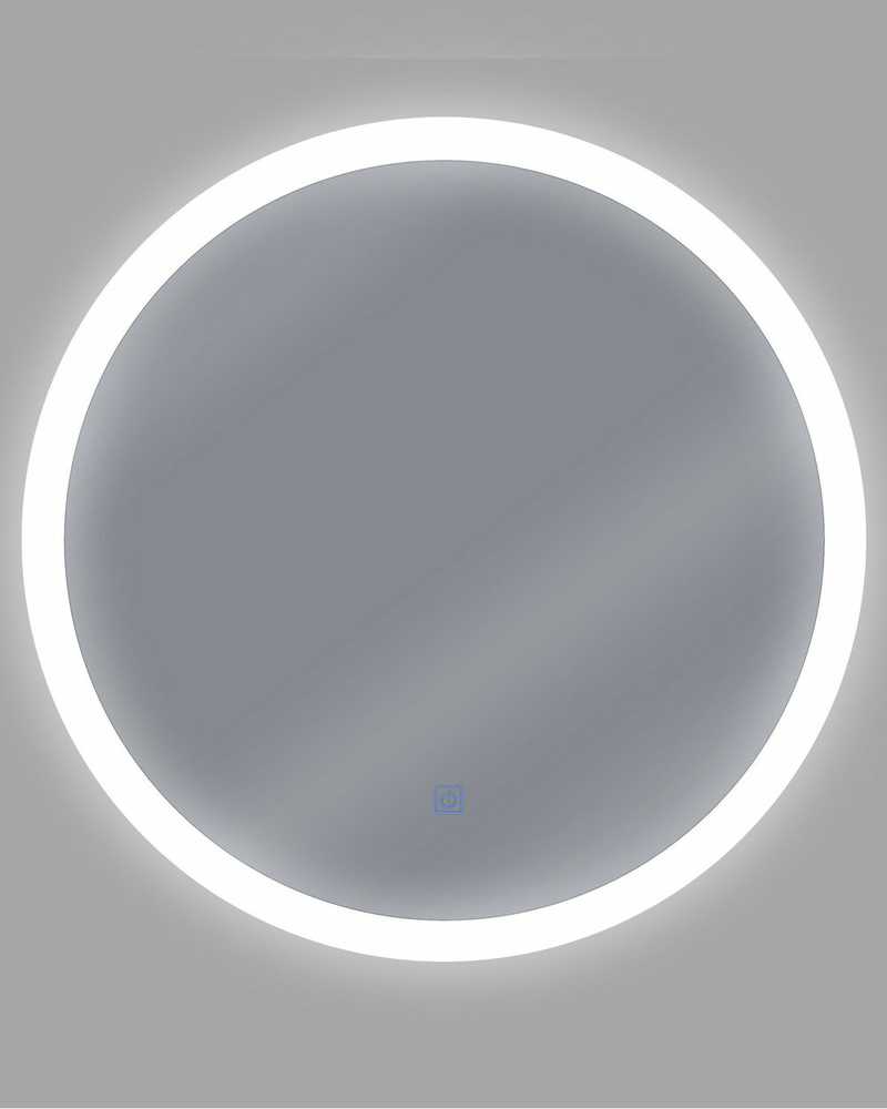 Beliani Vonios veidrodis su LED apšvietimu YSER 58 cm sidabrinės spalvos