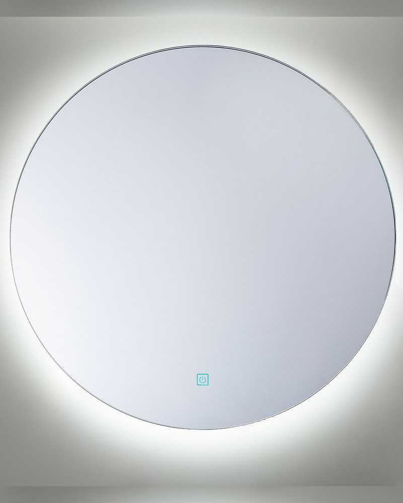 Beliani LED vonios veidrodis CALLAC 60 cm 60 cm sidabrinės spalvos