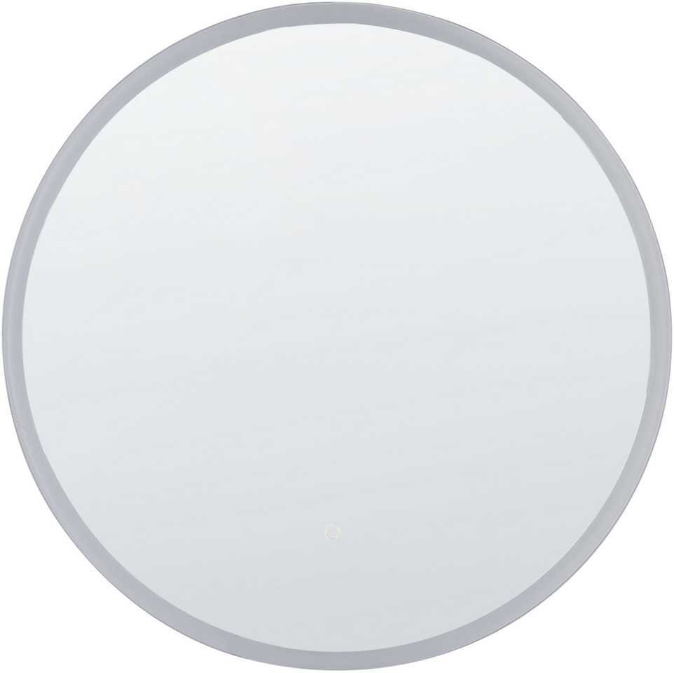 Beliani Vonios veidrodis LED DEAUVILLE 79 cm 79 cm sidabrinis