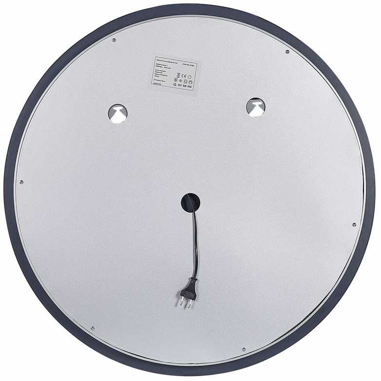 Beliani Vonios veidrodis LED DEAUVILLE 79 cm 79 cm sidabrinis