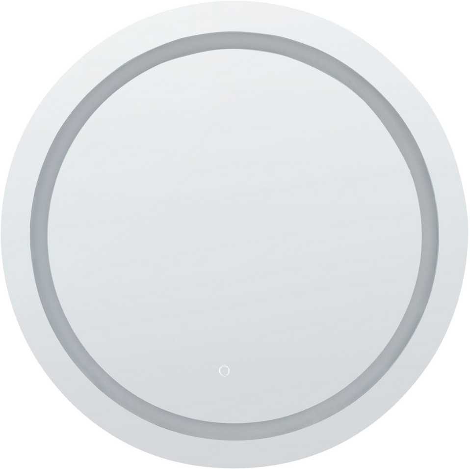 Beliani Voninis veidrodis LED COURSEULLES 79 cm 79 cm sidabrinis