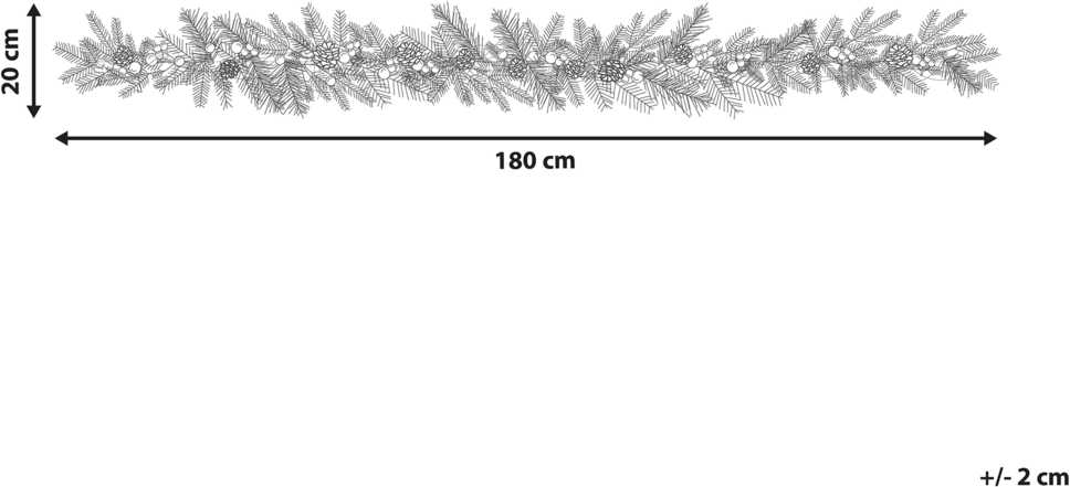 Beliani Kalėdinė LED girlianda PAIMIO 180 cm žalia