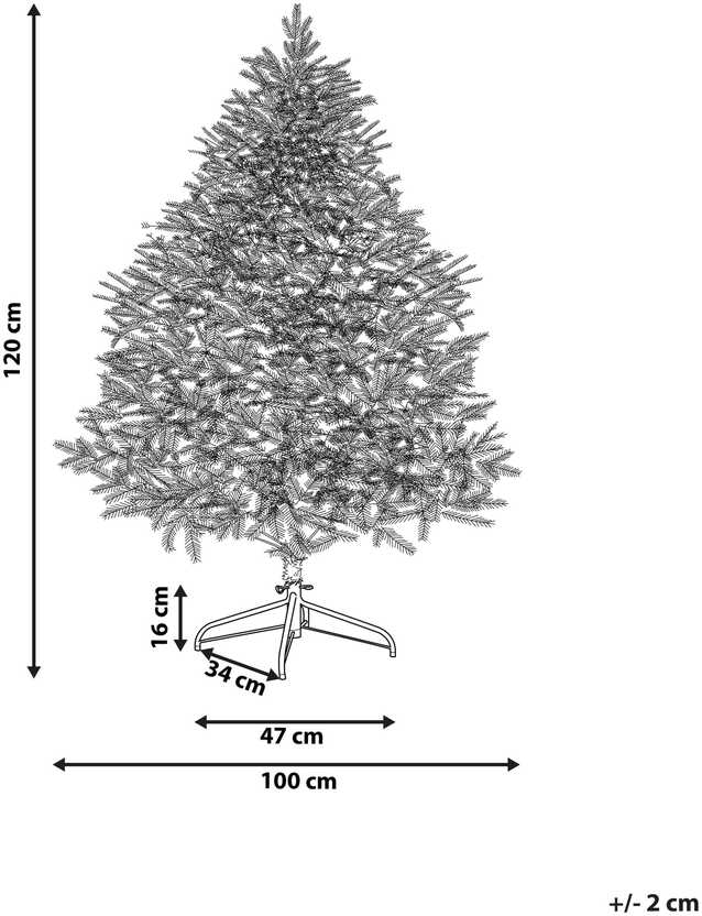 Beliani Dirbtinė snieguota Kalėdų eglutė MASALA 120 cm balta