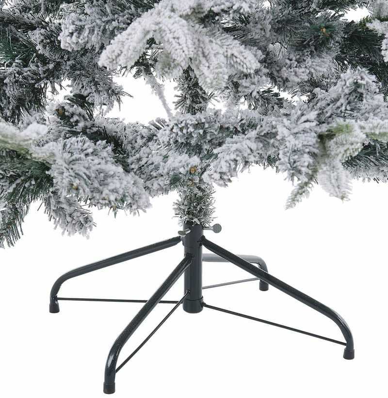 Beliani Dirbtinė snieguota kalėdų eglutė TOMICHI 210 cm balta