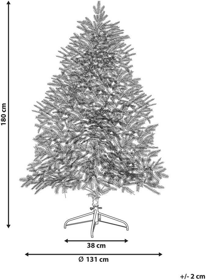 Beliani Dirbtinė snieguota Kalėdų eglutė su LED lemputėmis BRISCO 180 cm, balta