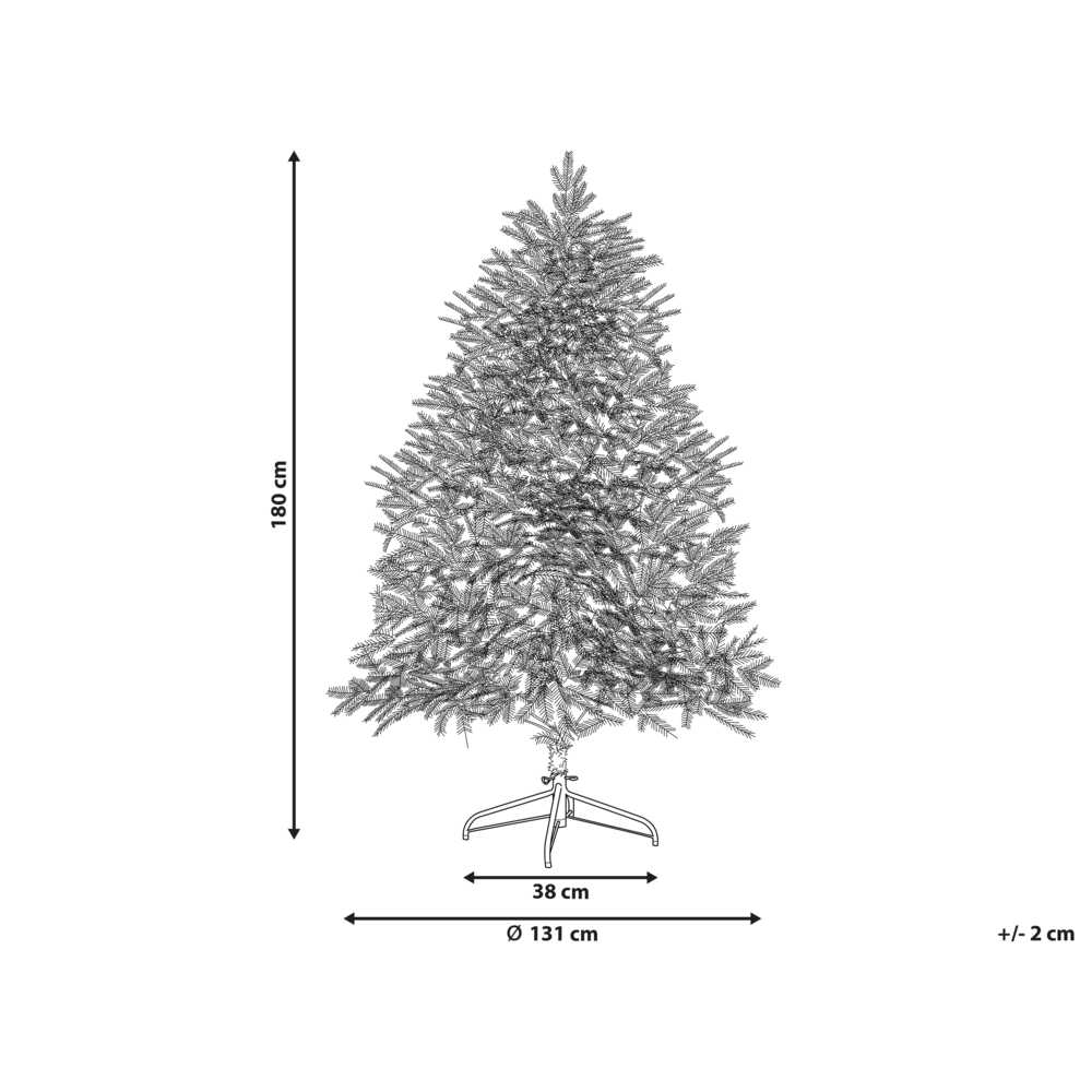 Beliani Dirbtinė snieguota Kalėdų eglutė su LED lemputėmis BRISCO 180 cm, balta