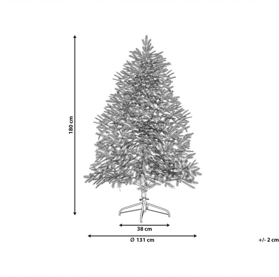 Beliani Dirbtinė snieguota Kalėdų eglutė su LED lemputėmis BRISCO 180 cm, balta