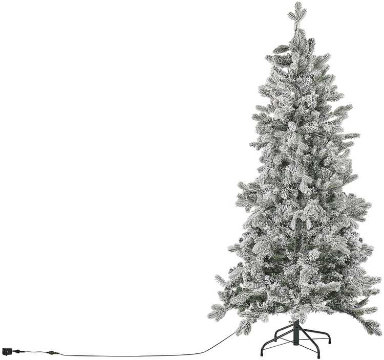 Beliani Dirbtinė snieguota Kalėdų eglutė su LED lemputėmis TATLOW 180 cm Žalia