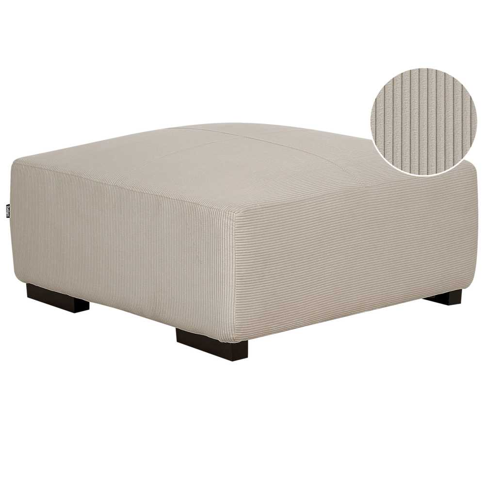 Beliani Otomana LUNGO velveting smėlio spalvos