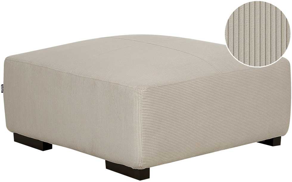 Beliani Otomana LUNGO velveting smėlio spalvos