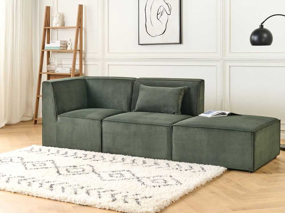 Beliani Otomana LEMVIG, žalias velvetas