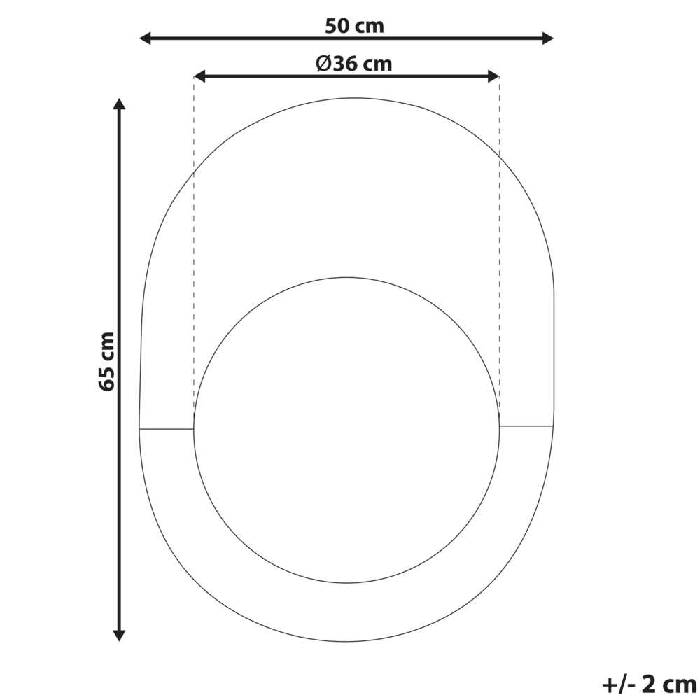 Beliani Sieninis veidrodis RETY 50 cm 65 cm akmuo rožinio aukso spalvos