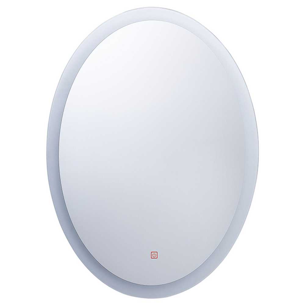 Beliani Vonios veidrodis su LED apšvietimu VIRIAT 60 cm 80 cm Sidabrinis