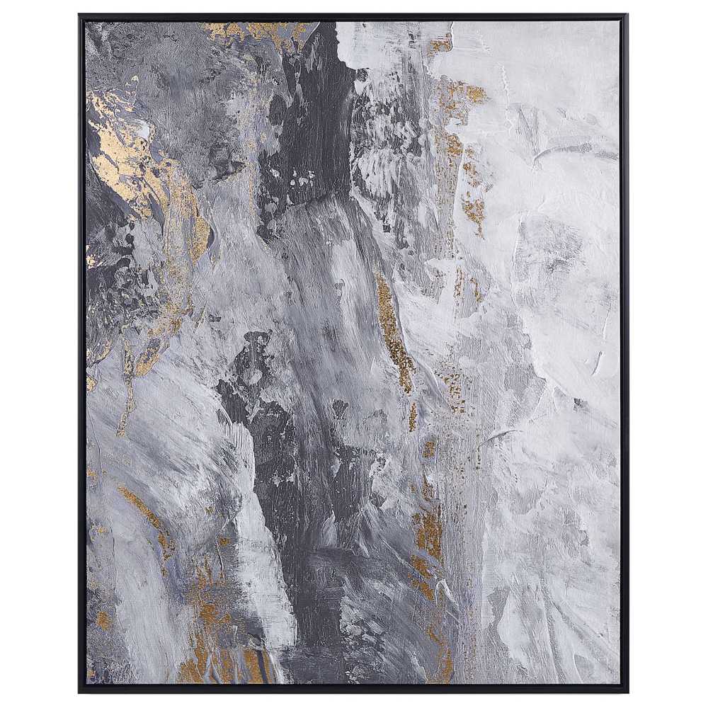Beliani Paveikslas ant drobės JESI, 83 × 103 cm, abstraktus motyvas, pilkas