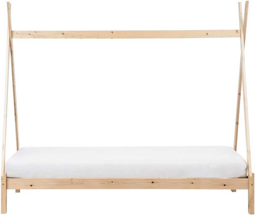 Beliani Vaikiška lova Tipi pušies medienos DEVAY 90 x 200 cm šviesiai ruda