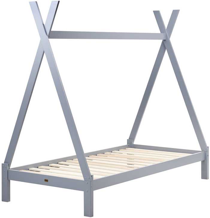 Beliani Vaikiška lova Tipi medis pušis DEVAY 90 x 200 cm Pilka