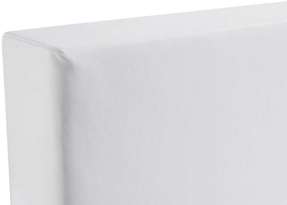Beliani Kontinentinė lova iš dirbtinės odos PRESIDENT 180 x 200 cm balta