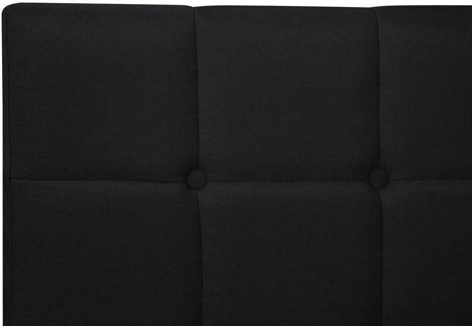 Beliani Kontinentinė lova ADMIRAL 140 x 200 cm, juoda