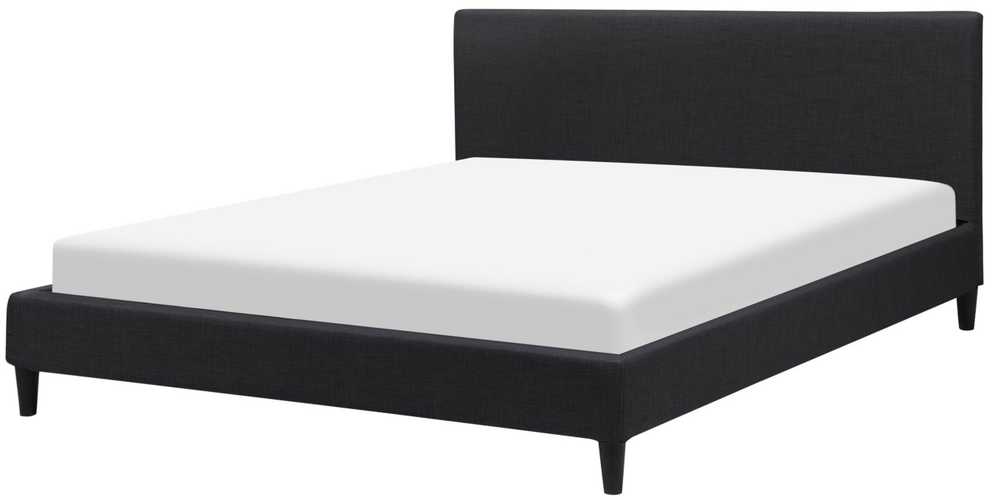 Beliani LED lova FITOU 160 x 200 cm juoda