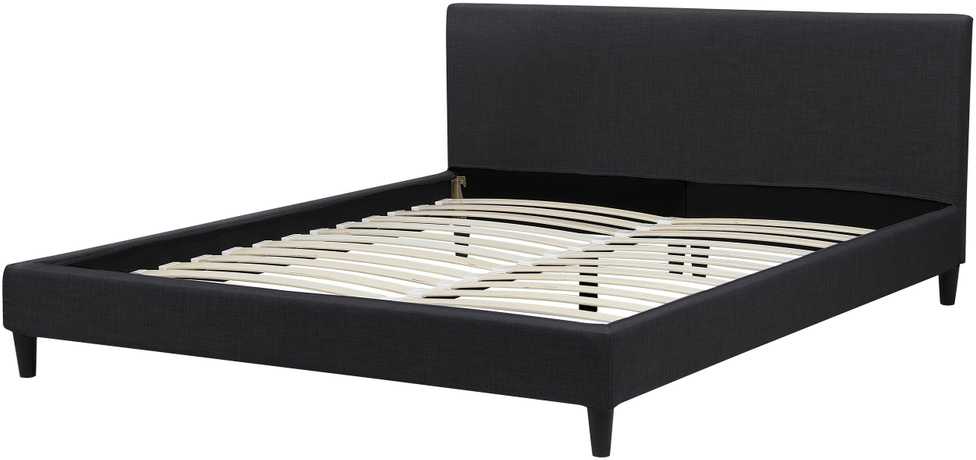 Beliani LED lova FITOU 180 x 200 cm juoda