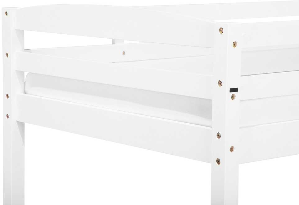 Beliani Dviaukštė lova iš pušies medienos REGAT 90 x 200 cm balta