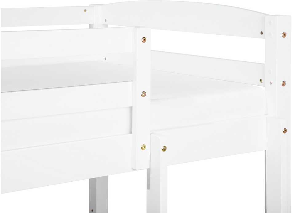Beliani Dviaukštė lova iš pušies medienos REGAT 90 x 200 cm balta