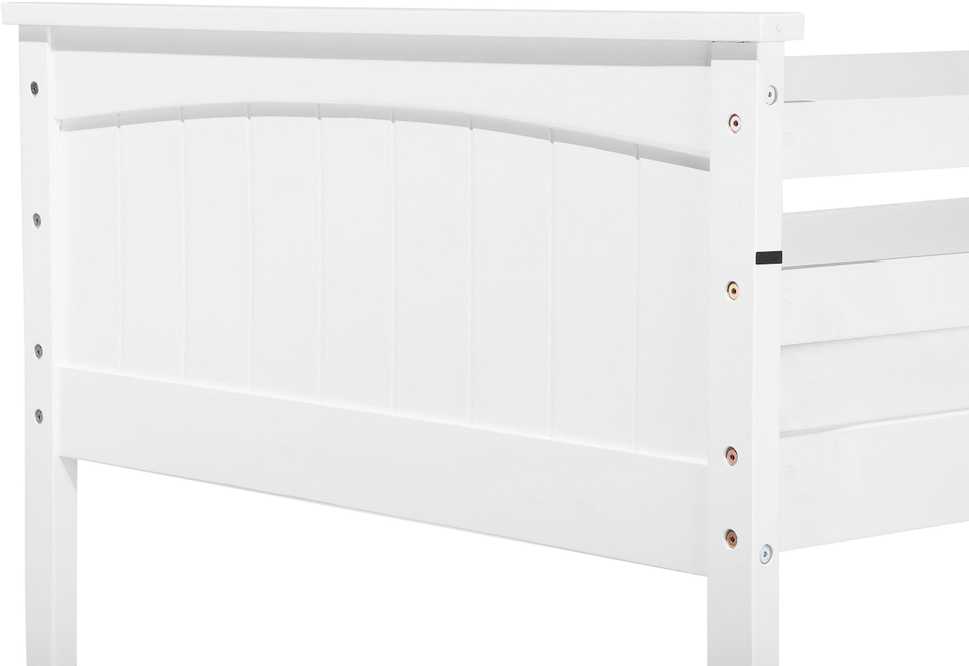 Beliani Dviaukštė lova iš pušies medienos ALBON 90 x 200 cm balta