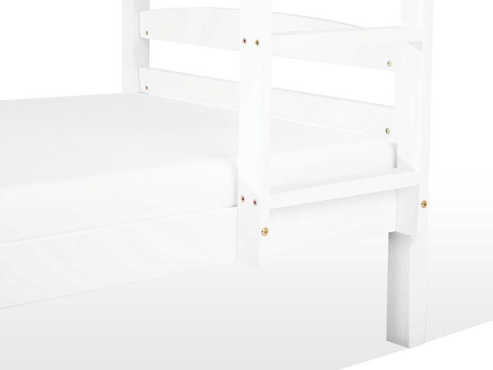 Beliani Dviaukštė lova iš pušies medienos REGAT 90 x 200 cm balta
