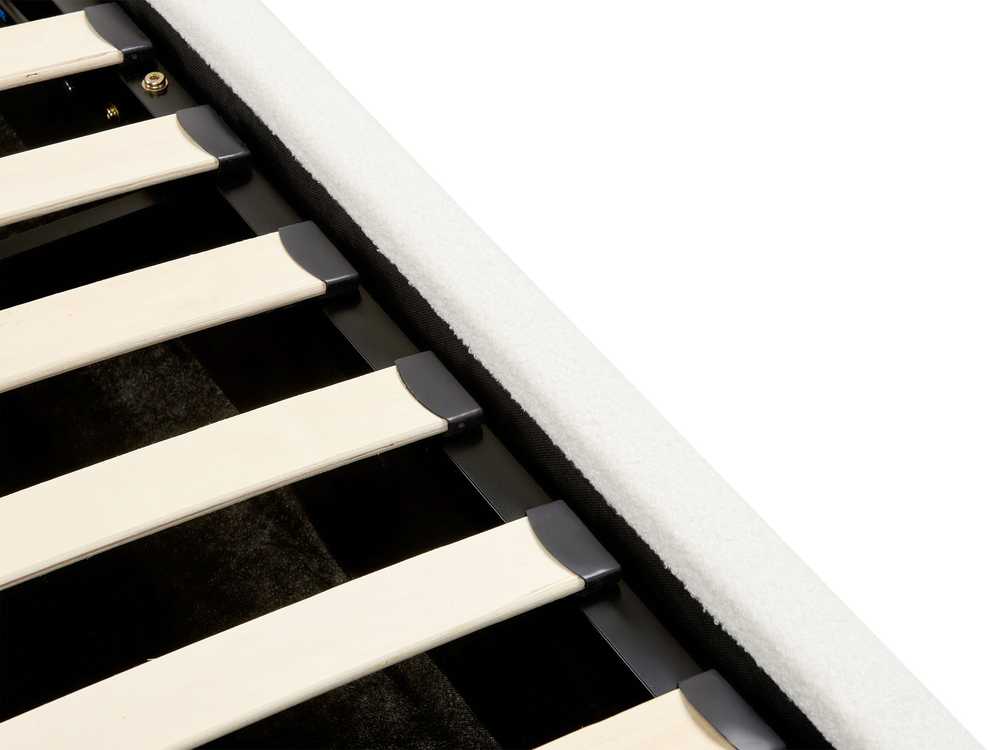 Beliani Vaikiška lova su daiktadėže ANET Boucle, kreminės spalvos, 90x200 cm