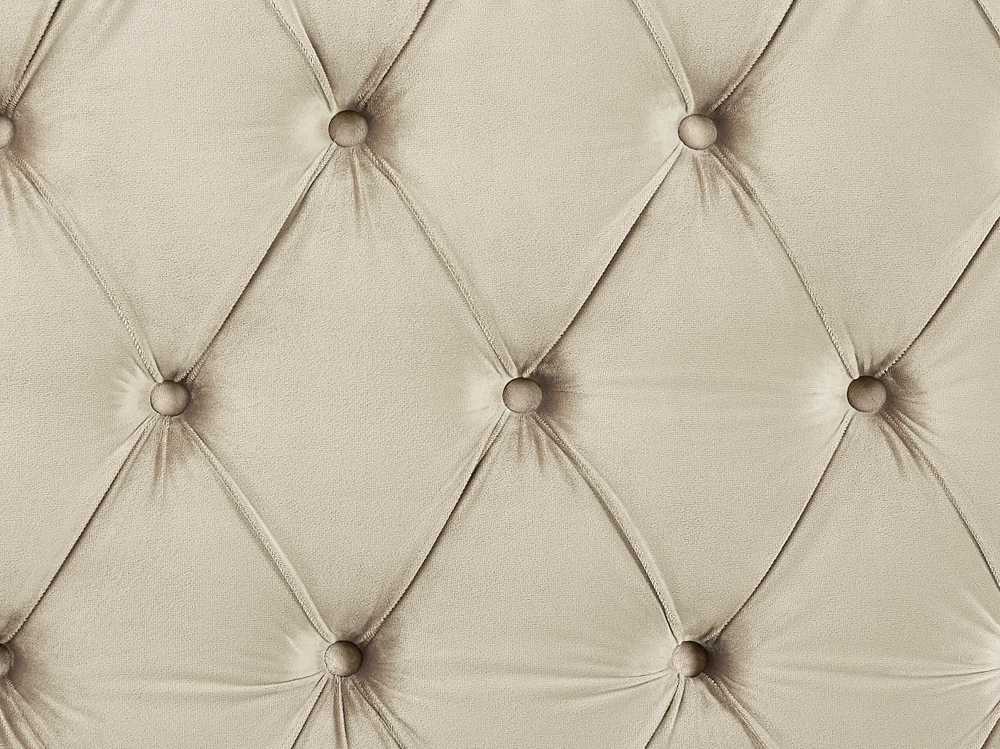 Beliani Velvetinė lova AYETTE 160 x 200 cm smėlio spalvos