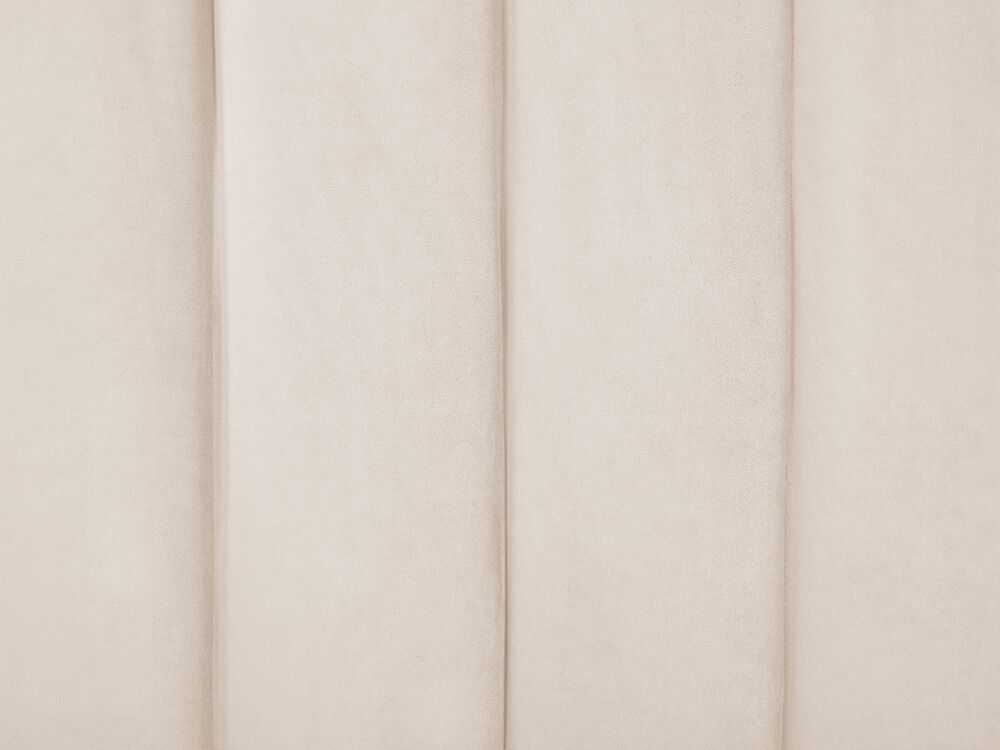 Beliani Lova veliūrinė AMBILLOU 140 x 200 cm šviesiai smėlio spalvos