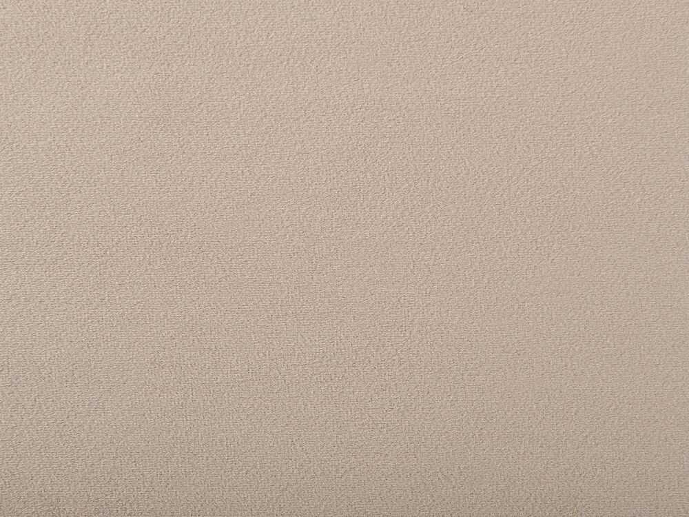 Beliani Viengulė lova aksominė VALOGNES 160 x 200 cm smėlio spalvos