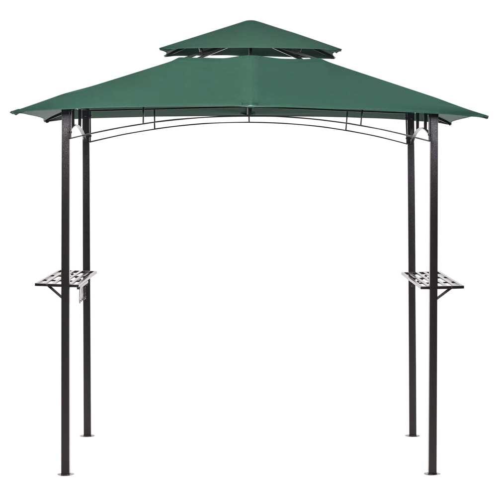 Beliani Sodo paviljonas NARO Metal 240 cm 148 cm tamsiai žalias