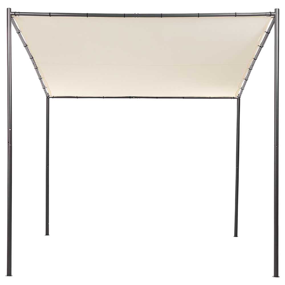 Beliani Sodo paviljonas VIMINO metalinis 282 cm 294 cm smėlio spalvos