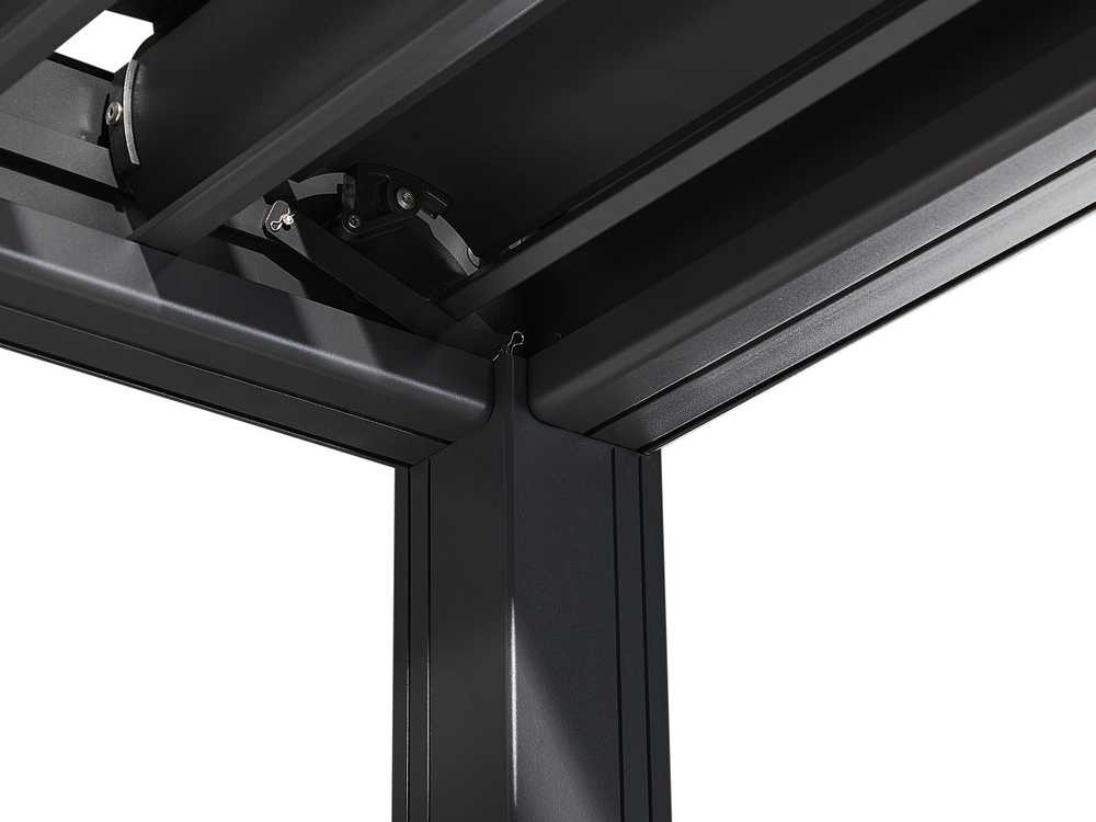 Beliani Sodo pavėsinė FORNOLI metalinė 296 cm 296 cm juoda