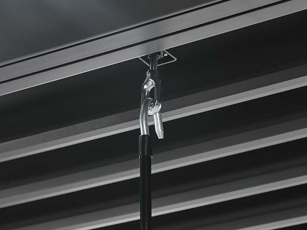 Beliani Sodo pavėsinė FORNOLI metalinė 296 cm 296 cm juoda