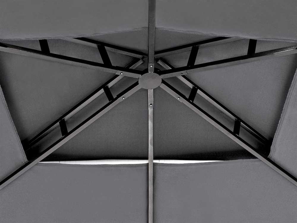 Beliani Sodo pavėsinė NARO metalinė 240 cm 148 cm pilka