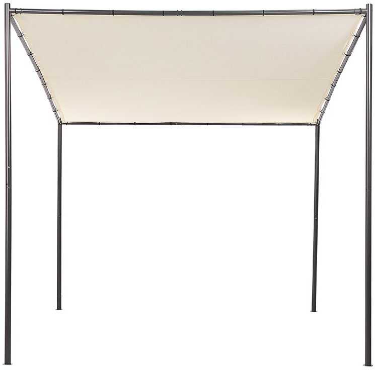 Beliani Sodo paviljonas VIMINO metalinis 282 cm 294 cm smėlio spalvos