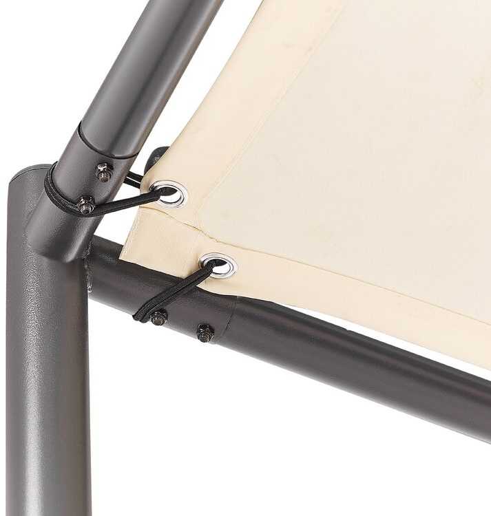 Beliani Sodo paviljonas VIMINO metalinis 282 cm 294 cm smėlio spalvos