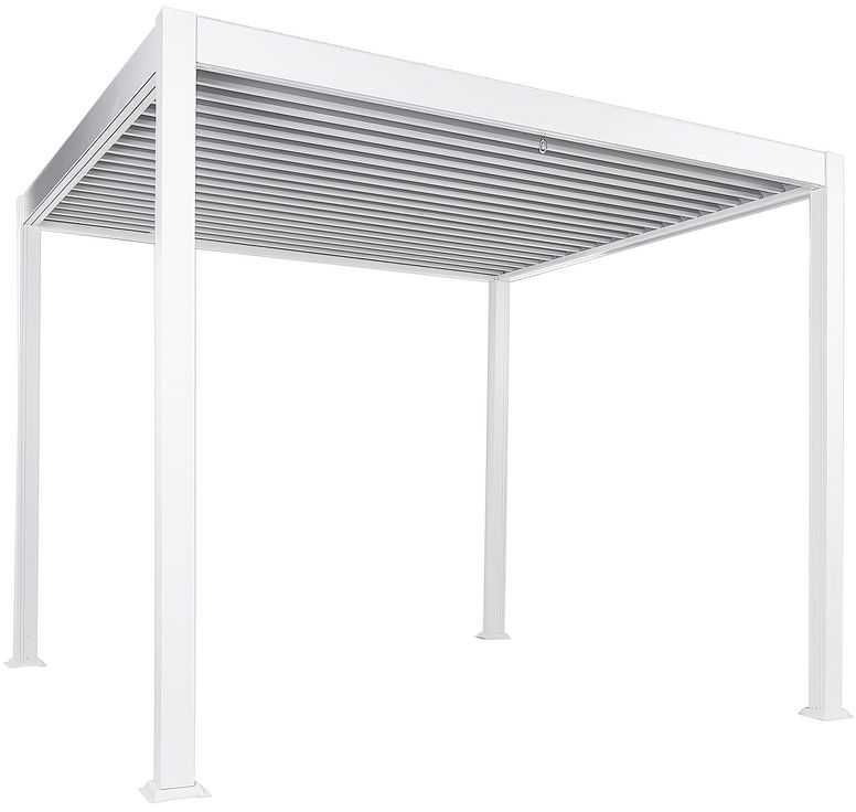 Beliani Sodo pavėsinė FORNOLI metalinė 296 cm x 296 cm balta