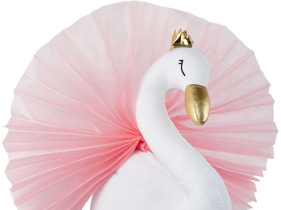 Beliani Vaikiška sienų dekoracija gulbė ODETTA medvilnė 32 cm balta