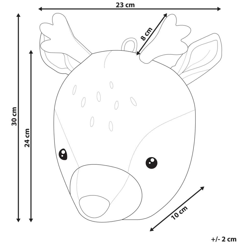 Beliani Vaikiška sieninė dekoracija „Bambi“ elniukas, 30 cm, smėlio spalvos
