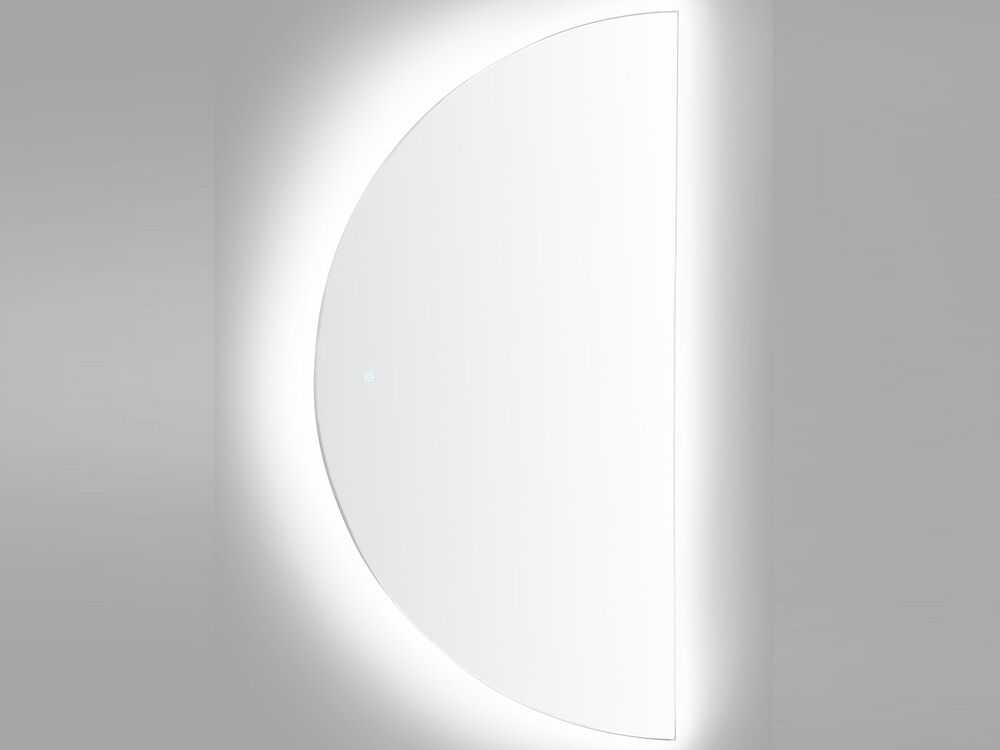 Beliani Vonios veidrodis LED LOUE 60 cm 120 cm sidabrinės spalvos