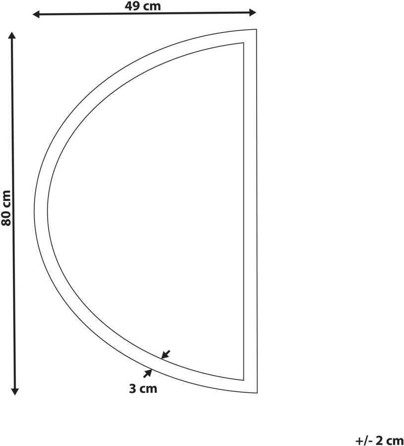 Beliani Vonios veidrodis su LED apšvietimu BEZONS 49 cm 80 cm, sidabrinis