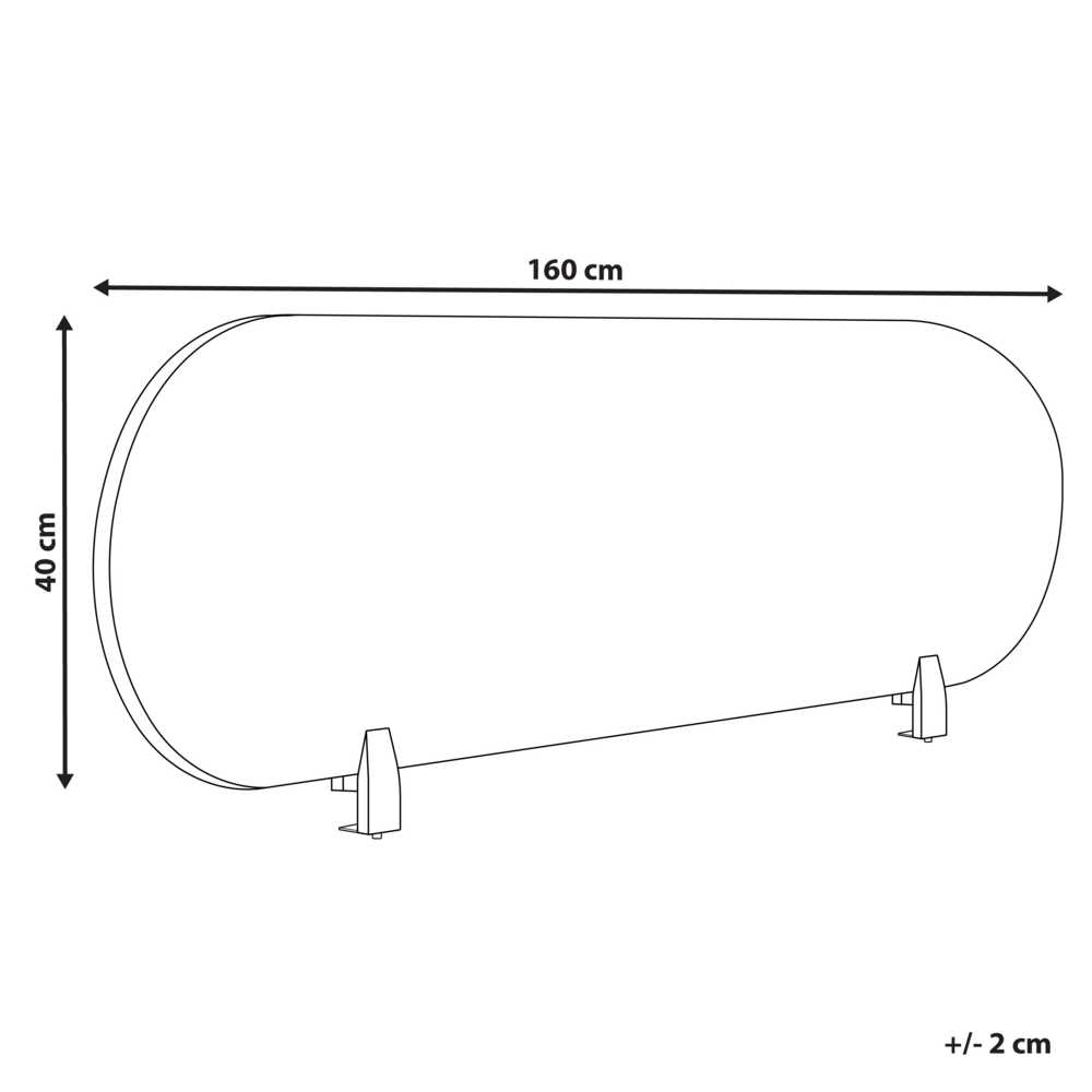 Beliani Rašomojo stalo pertvara SPARKY 160 x 40 cm, oranžinė