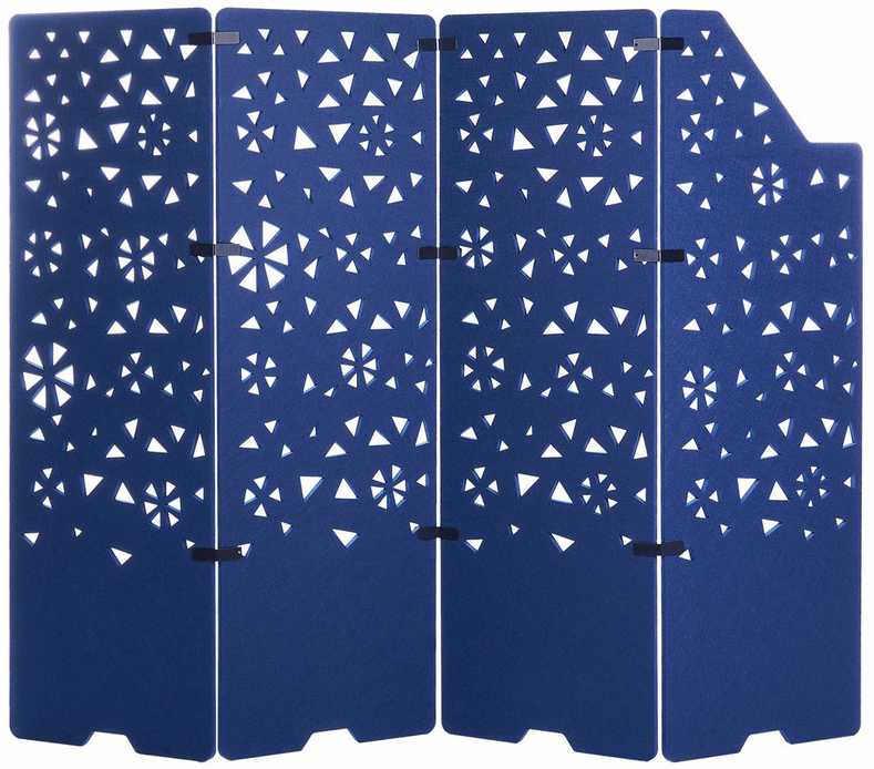 Beliani Biuro pertvara STARRY 240 × 180 cm, tamsiai mėlyna
