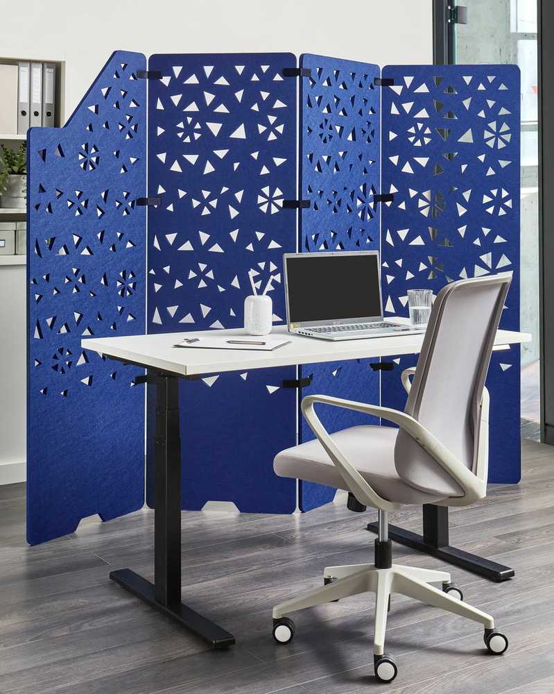 Beliani Biuro pertvara STARRY 240 × 180 cm, tamsiai mėlyna